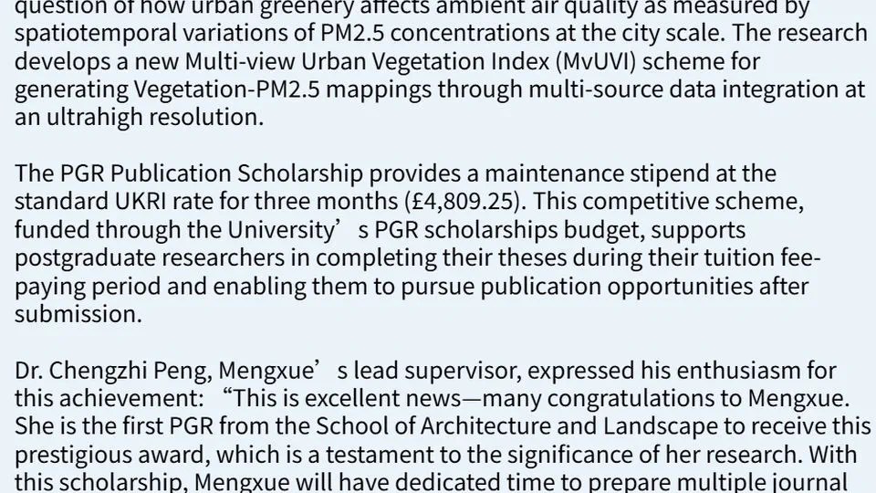 🏆 Awarded the PGR Publication Scholarship